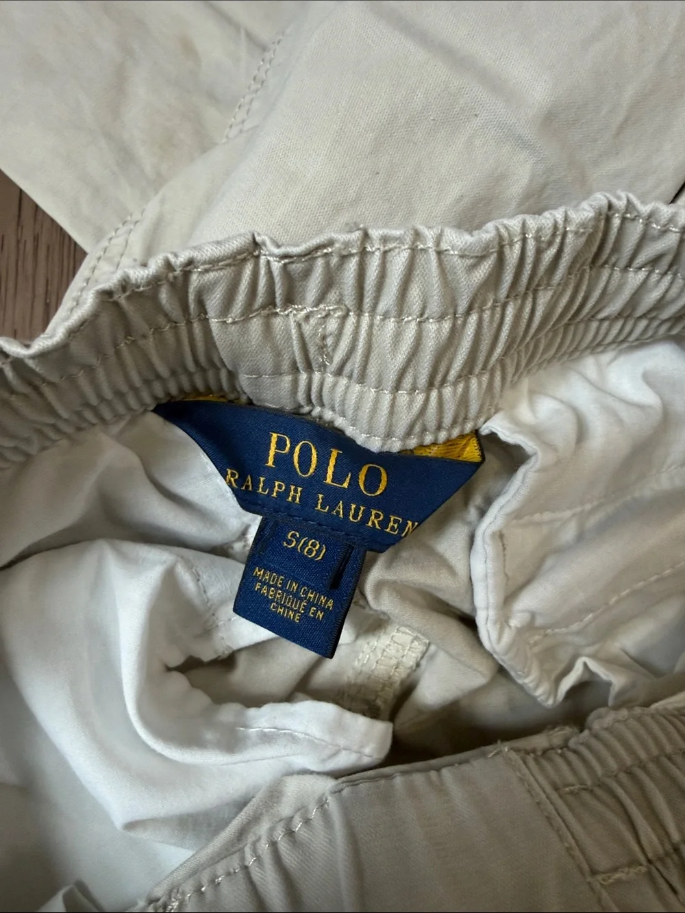 Ralph Lauren Kids Cream Elastic-Cuff Casual Pants